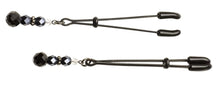Load image into Gallery viewer, Black Tweezer Clamp Black W/beads

