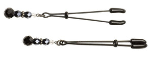 Black Tweezer Clamp Black W/beads