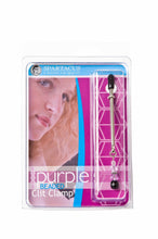 Load image into Gallery viewer, Tweezer Clit Clamp W/purple Beads

