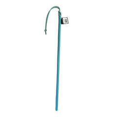 24in Leather Wrapped Cane Baby Blue