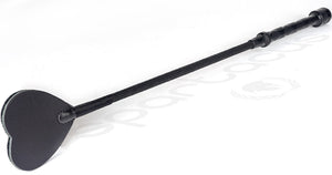 20in Flexi Crop- Black Heart Shape Leather Tip