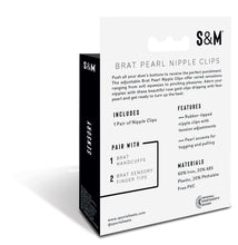 Load image into Gallery viewer, S&amp;m Brat Pearl Nipple Clips
