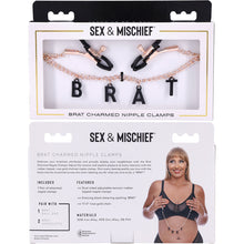 Load image into Gallery viewer, Sex &amp; Mischief Brat Charmed Nipple Clamps
