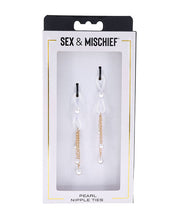 Load image into Gallery viewer, Sex &amp; Mischief Pearl Nipple Ties
