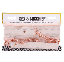 Load image into Gallery viewer, Peaches N Creame Fur Collar &amp; Leash
