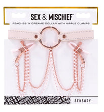 Load image into Gallery viewer, Peaches N Creame Collar W/ Nipple Clamps
