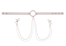 Load image into Gallery viewer, Peaches N Creame Collar W/ Nipple Clamps
