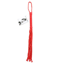 Load image into Gallery viewer, Sex &amp; Mischief Red Rope Flogger
