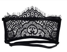 Load image into Gallery viewer, Lace Veiled Vision Blindfold
