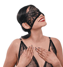 Load image into Gallery viewer, Lace Veiled Vision Blindfold
