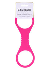 Load image into Gallery viewer, Sex &amp; Mischief Hot Pink Large Silicone Cuffs

