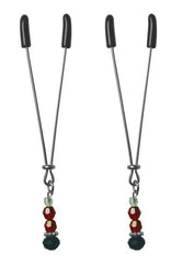 Sex & Mischief Nipple Clips Ruby Black