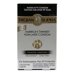 Trojan Supra Bareskin 6pk Non-latex