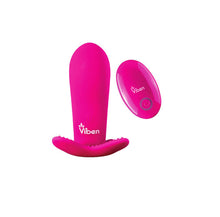 Load image into Gallery viewer, Viben Intrigue Panty Vibe W/ Pleasure Nubs Hot Pink
