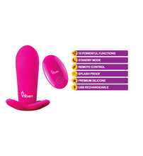 Load image into Gallery viewer, Viben Intrigue Panty Vibe W/ Pleasure Nubs Hot Pink
