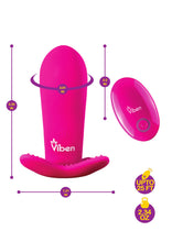 Load image into Gallery viewer, Viben Intrigue Panty Vibe W/ Pleasure Nubs Hot Pink
