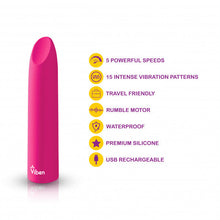 Load image into Gallery viewer, Fixation Hot Pink Powerful Lipstick Bullet Vibe
