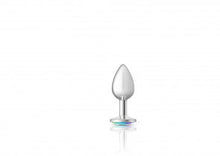 Load image into Gallery viewer, Cheeky Charms Round Clear Iridescent Small Silver Plug
