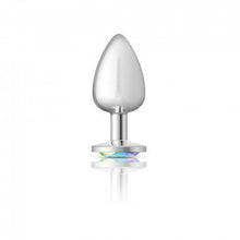 Load image into Gallery viewer, Cheeky Charms Round Clear Iridescent Large Silver Plug
