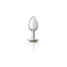 Load image into Gallery viewer, Cheeky Charms Round Rainbow Small Silver Plug
