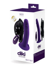 Load image into Gallery viewer, Vedo Diki Vibrating Dildo W/ Harness Deep Purple
