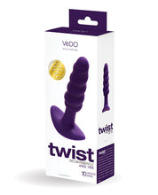Load image into Gallery viewer, Vedo Twist Rechargeable Anal Plug Deep Purple
