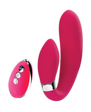 Load image into Gallery viewer, Jeni C-shaped Dual Motor Vibe With Remote - Pink
