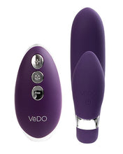 Load image into Gallery viewer, Jeni C-shaped Dual Motor Vibe With Remote - Purple

