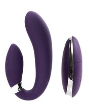 Load image into Gallery viewer, Jeni C-shaped Dual Motor Vibe With Remote - Purple
