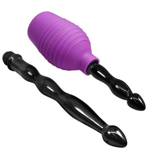 Cloud 9 Fresh + Deluxe Anal Enema Douche Kit 10.8 Oz Ez Squeeze Bulb W/ Soft Nozzle