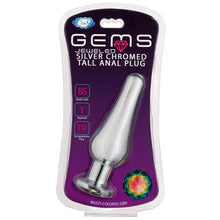 Load image into Gallery viewer, Cloud 9 Gems Silver Chromed Tall Anal Plug Large
