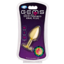 Load image into Gallery viewer, Cloud 9 Gems Gold Anal Plug Small
