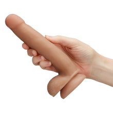 Load image into Gallery viewer, Cloud 9 Dual Density Dildo Touch 7in W/ Balls Tan/ Mocha
