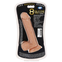 Load image into Gallery viewer, Pro Sensual Premium Silicone Dong W/ 3 C Rings Tan 8 &quot;
