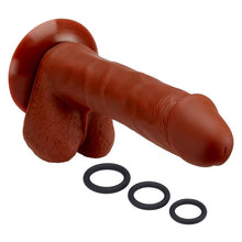 Load image into Gallery viewer, Pro Sensual Premium Silicone Dong W/ 3 C Rings Brown 8 &quot;
