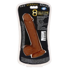 Load image into Gallery viewer, Pro Sensual Premium Silicone Dong W/ 3 C Rings Brown 8 &quot;
