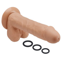 Load image into Gallery viewer, Pro Sensual Premium Silicone Dong W/ 3 C Rings Tan 9 &quot;
