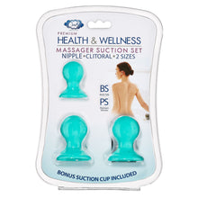 Load image into Gallery viewer, Cloud 9 Health &amp; Wellness Nipple &amp; Clitoral Massager Suction Set Teal
