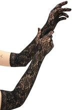 Load image into Gallery viewer, Allover Lace Opera Glove Black
