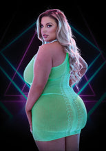 Load image into Gallery viewer, Lapdance Glow In The Dark Mini Dress Q/s

