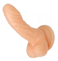 (bulk) Silicone Curvy 4 Suction Cup Dildo Flesh 