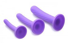 Load image into Gallery viewer, Strap U Tri Play 3 Pc Silicone Dildo Set Purple
