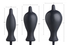 Load image into Gallery viewer, Master Series Dark Inflator Silicone Anal Plug
