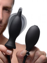 Load image into Gallery viewer, Master Series Dark Inflator Silicone Anal Plug
