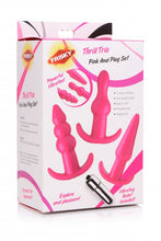 Load image into Gallery viewer, Frisky Thrill Trio Anal Plug Set Pink
