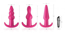 Load image into Gallery viewer, Frisky Thrill Trio Anal Plug Set Pink
