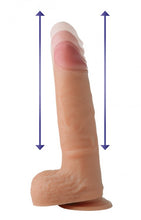 Load image into Gallery viewer, Strap U Real Thrust Thrusting &amp; Vibrating Silicone Dildo W/ Remote Control
