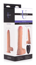 Load image into Gallery viewer, Strap U Real Thrust Thrusting &amp; Vibrating Silicone Dildo W/ Remote Control
