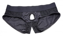 Load image into Gallery viewer, Strap U Lace Envy Crotchless Panty Harness Black S/m
