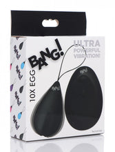 Load image into Gallery viewer, Bang! 10x Vibrating Silicone Egg W/ Remote Black
